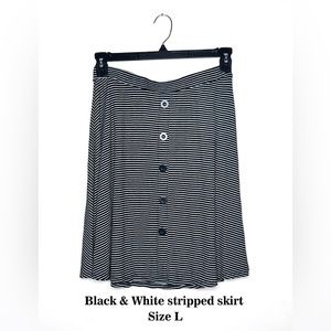 Black & White stripped skirt